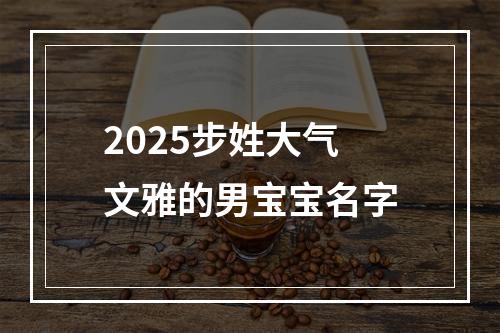 2025步姓大气文雅的男宝宝名字