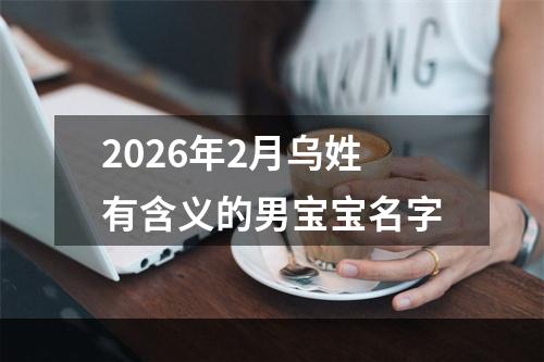 2026年2月乌姓有含义的男宝宝名字