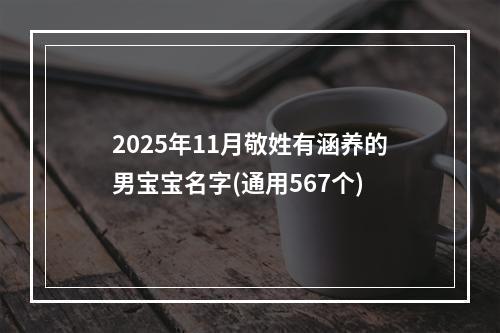 2025年11月敬姓有涵养的男宝宝名字(通用567个)
