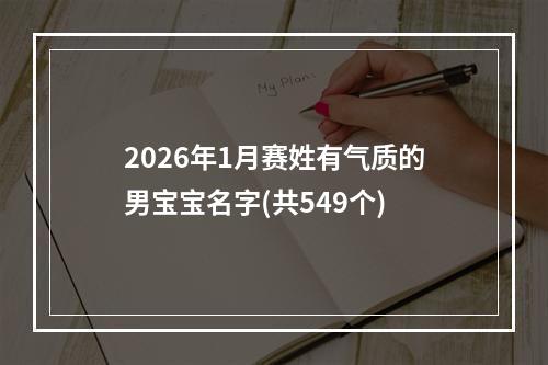2026年1月赛姓有气质的男宝宝名字(共549个)