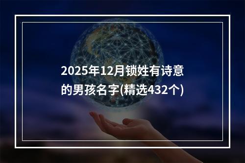 2025年12月锁姓有诗意的男孩名字(精选432个)