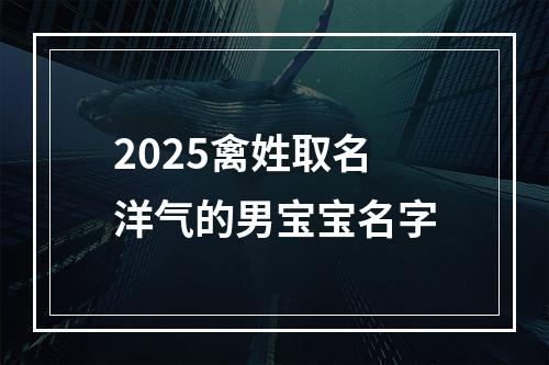 2025禽姓取名洋气的男宝宝名字