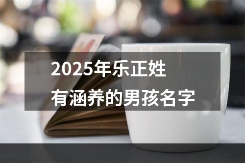 2025年乐正姓有涵养的男孩名字