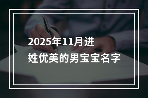 2025年11月进姓优美的男宝宝名字