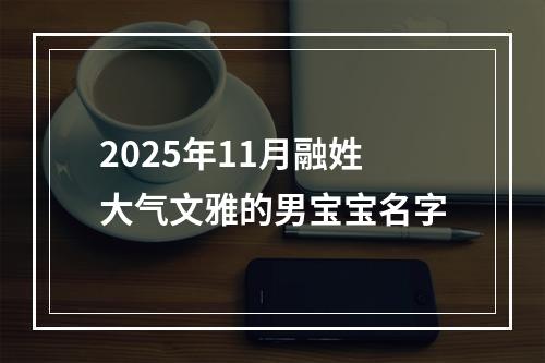 2025年11月融姓大气文雅的男宝宝名字