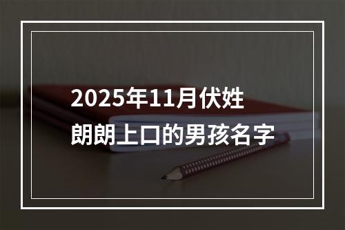 2025年11月伏姓朗朗上口的男孩名字