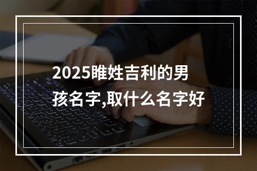 2025睢姓吉利的男孩名字,取什么名字好