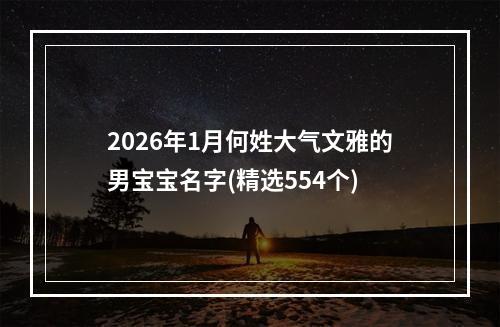 2026年1月何姓大气文雅的男宝宝名字(精选554个)