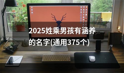 2025姓乘男孩有涵养的名字(通用375个)
