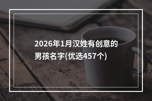 2026年1月汉姓有创意的男孩名字(优选457个)