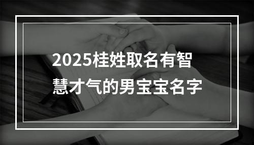 2025桂姓取名有智慧才气的男宝宝名字