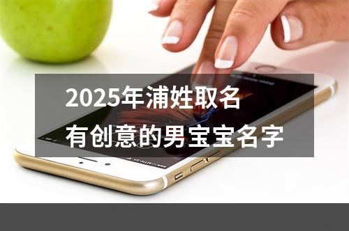 2025年浦姓取名有创意的男宝宝名字