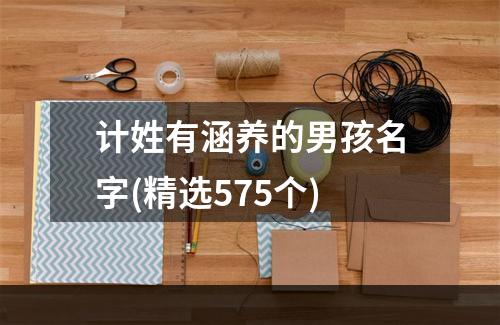 计姓有涵养的男孩名字(精选575个)