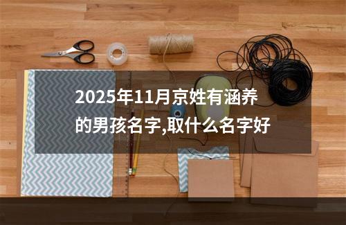 2025年11月京姓有涵养的男孩名字,取什么名字好