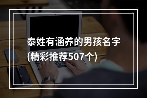 泰姓有涵养的男孩名字(精彩推荐507个)