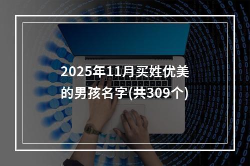 2025年11月买姓优美的男孩名字(共309个)