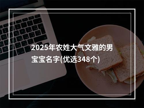2025年农姓大气文雅的男宝宝名字(优选348个)