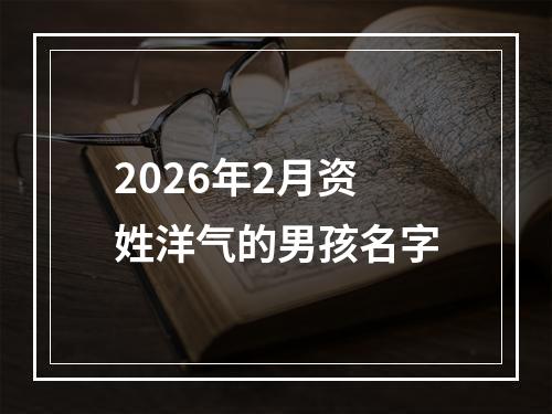 2026年2月资姓洋气的男孩名字