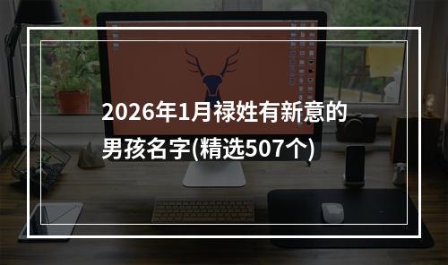 2026年1月禄姓有新意的男孩名字(精选507个)