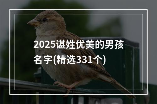2025谌姓优美的男孩名字(精选331个)