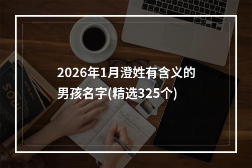 2026年1月澄姓有含义的男孩名字(精选325个)