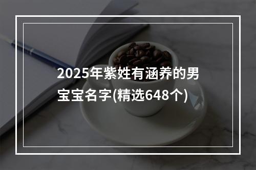 2025年紫姓有涵养的男宝宝名字(精选648个)