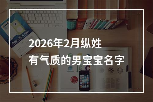 2026年2月纵姓有气质的男宝宝名字