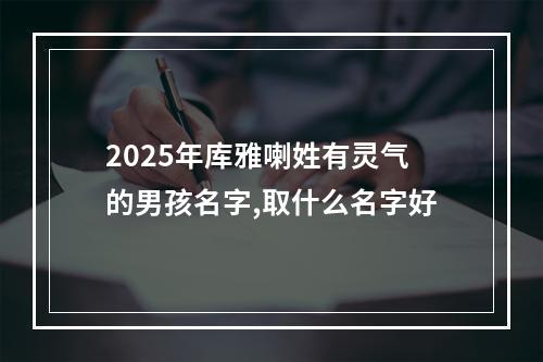 2025年库雅喇姓有灵气的男孩名字,取什么名字好