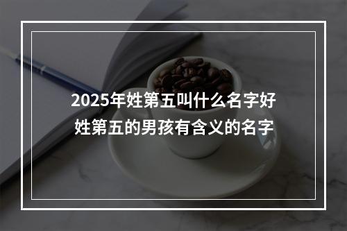 2025年姓第五叫什么名字好 姓第五的男孩有含义的名字