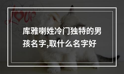 库雅喇姓冷门独特的男孩名字,取什么名字好