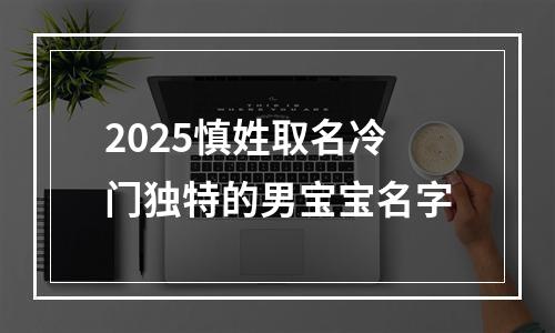 2025慎姓取名冷门独特的男宝宝名字