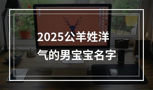 2025公羊姓洋气的男宝宝名字