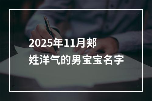 2025年11月郏姓洋气的男宝宝名字