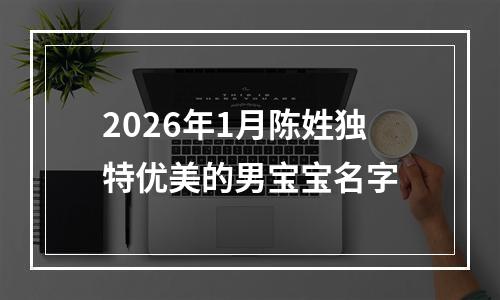 2026年1月陈姓独特优美的男宝宝名字