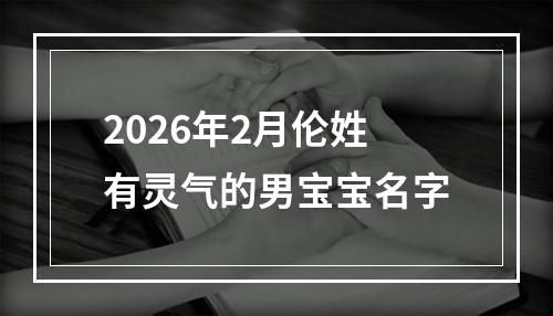 2026年2月伦姓有灵气的男宝宝名字