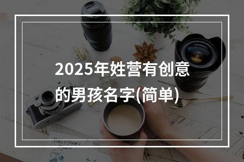 2025年姓营有创意的男孩名字(简单)