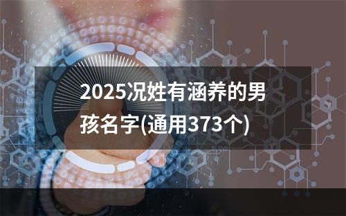 2025况姓有涵养的男孩名字(通用373个)