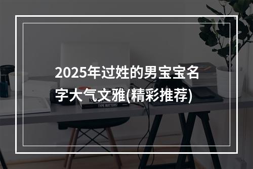 2025年过姓的男宝宝名字大气文雅(精彩推荐)
