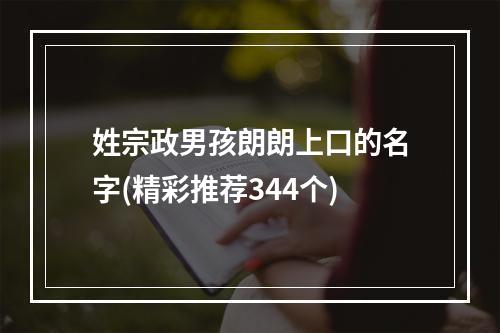 姓宗政男孩朗朗上口的名字(精彩推荐344个)