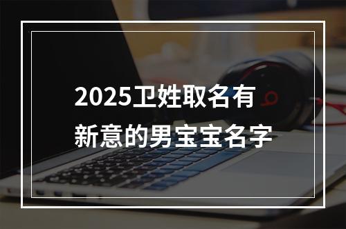 2025卫姓取名有新意的男宝宝名字