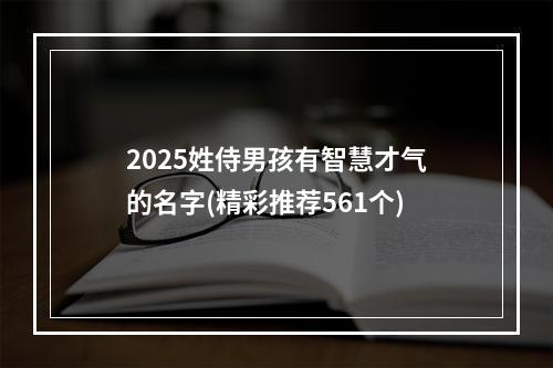 2025姓侍男孩有智慧才气的名字(精彩推荐561个)