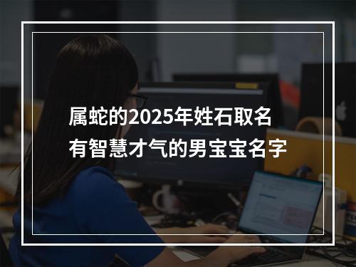 属蛇的2025年姓石取名有智慧才气的男宝宝名字