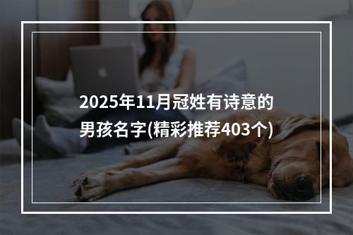 2025年11月冠姓有诗意的男孩名字(精彩推荐403个)