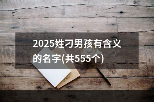 2025姓刁男孩有含义的名字(共555个)