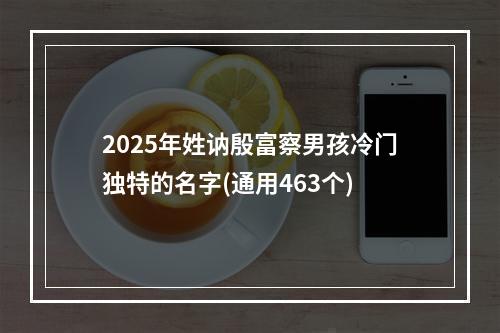 2025年姓讷殷富察男孩冷门独特的名字(通用463个)
