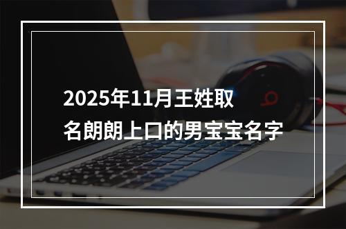 2025年11月王姓取名朗朗上口的男宝宝名字