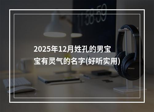 2025年12月姓孔的男宝宝有灵气的名字(好听实用)