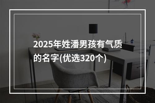 2025年姓潘男孩有气质的名字(优选320个)