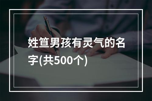 姓笪男孩有灵气的名字(共500个)