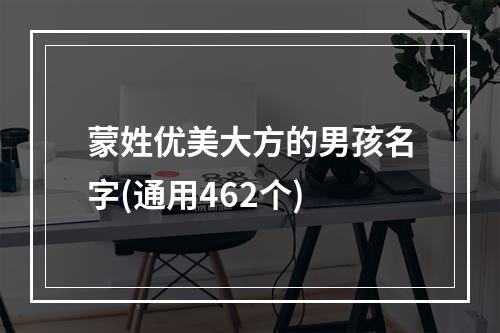 蒙姓优美大方的男孩名字(通用462个)